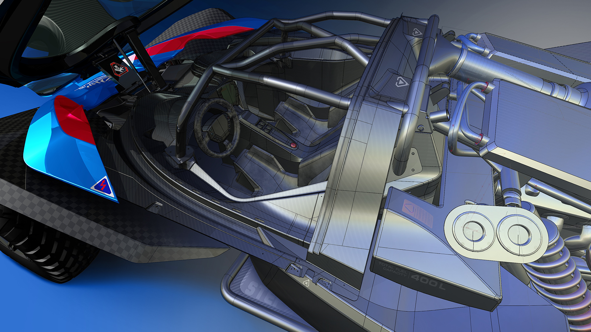 KTM X-BOW Buggy 3D render ghost