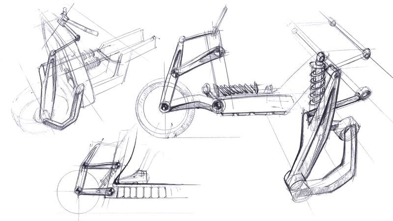 4-wheel motorbike cinematics handsketch