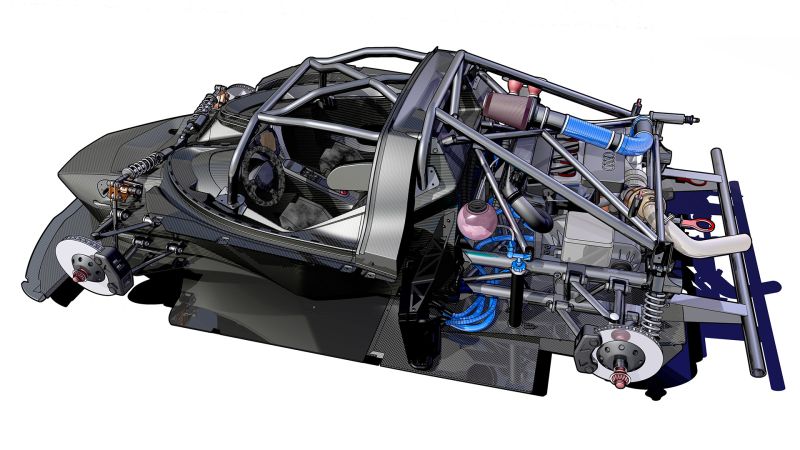 KTM X-BOW GT4 chassis rendering