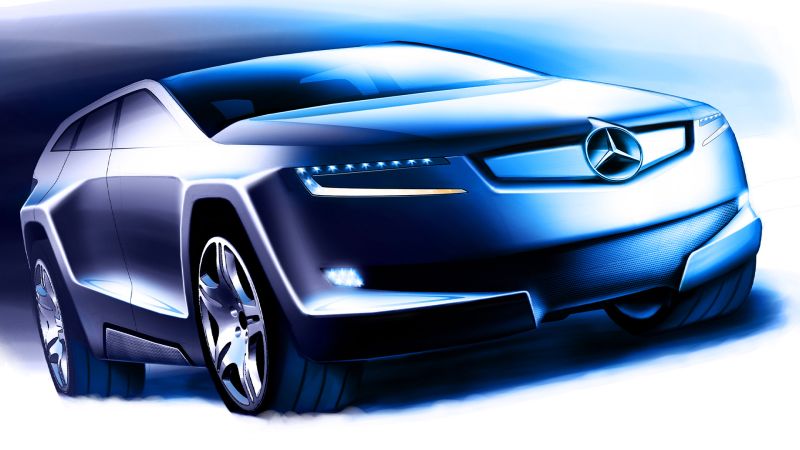 Mercedes rendering front