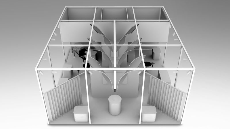 Stand volumes tipup