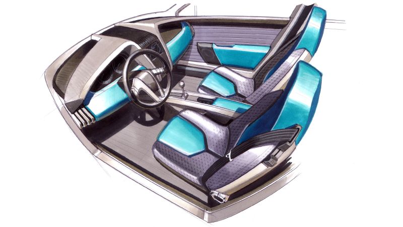 interior coupé markers sketch