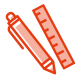 pencil ruler red