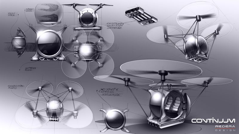 Drone CONTINUUM sketch rendering Drone CONTINUUM sketch rendering