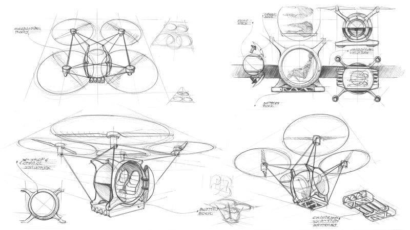 Drone CONTINUUM sketches Drone CONTINUUM sketches