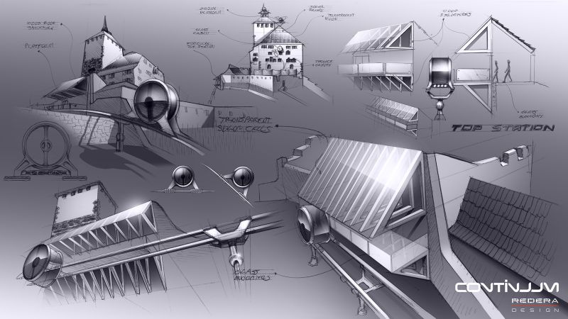 Funicular sketch rendering Funicular sketch rendering